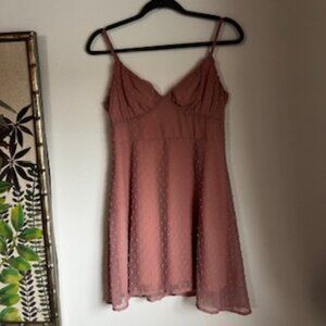 🧡3/15 SHEIN Pink Mini Dress Adjustable Straps Women's M